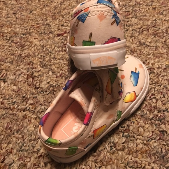 New Vans Pink Girls Popsicle Velcro Shoes - Picture 3 of 4
